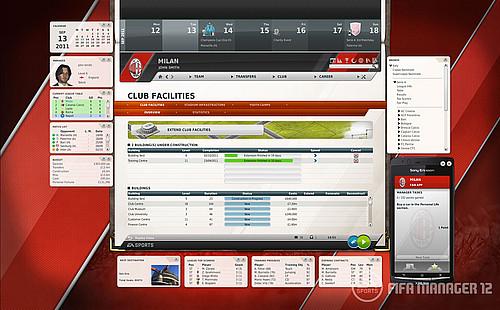 FIFA Manager 12 new features club facilities