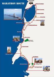 2012 Mumbai Marathon route map