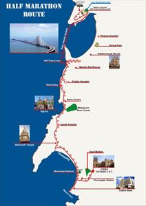 2012 Mumbai Half Marathon route