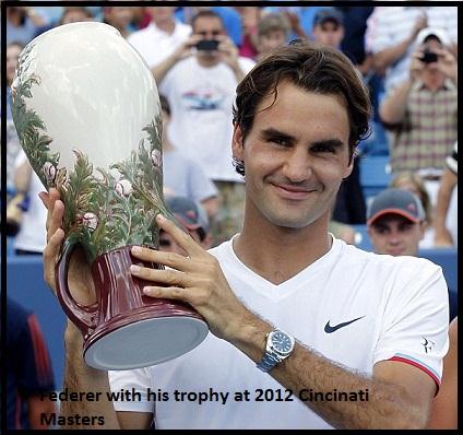 Federer with his trophy